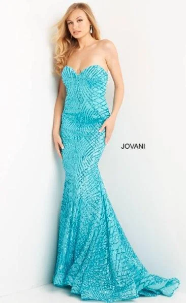 Jovani 06516 Strapless Long Mermaid Evening Dress