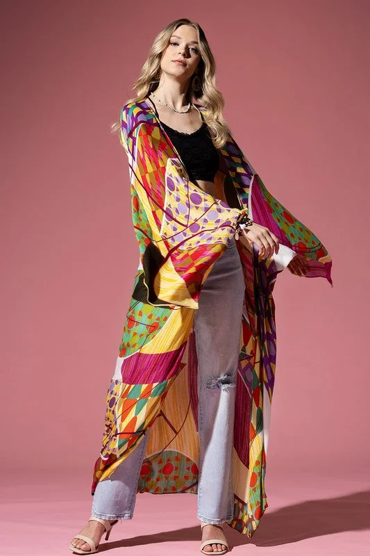 Mondell Open Front Maxi Kimono