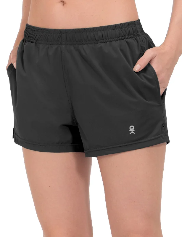 Women's 3 Inches Ultra Stretch Quick Dry 2 in 1 Running Shorts