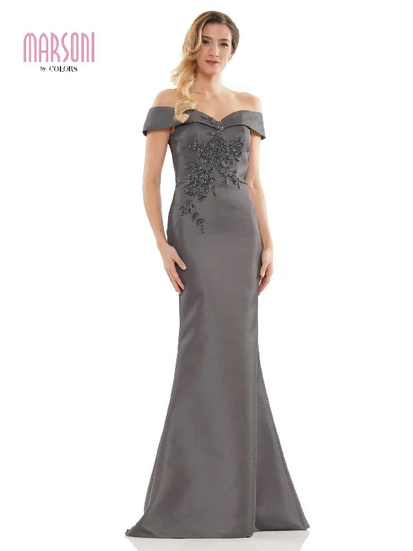 Charcoal 8 Marsoni Long Formal Off Shoulder Mermaid Dress 1142 Sale