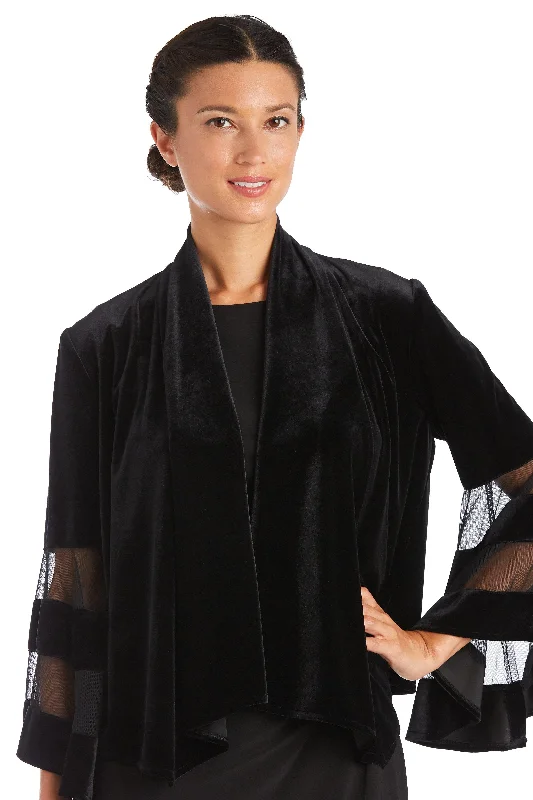 R&M Richards 5498 Sheer Band Butterfly Sleeves Jacket