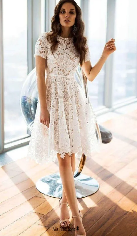 Short Bohemian Wedding Dress