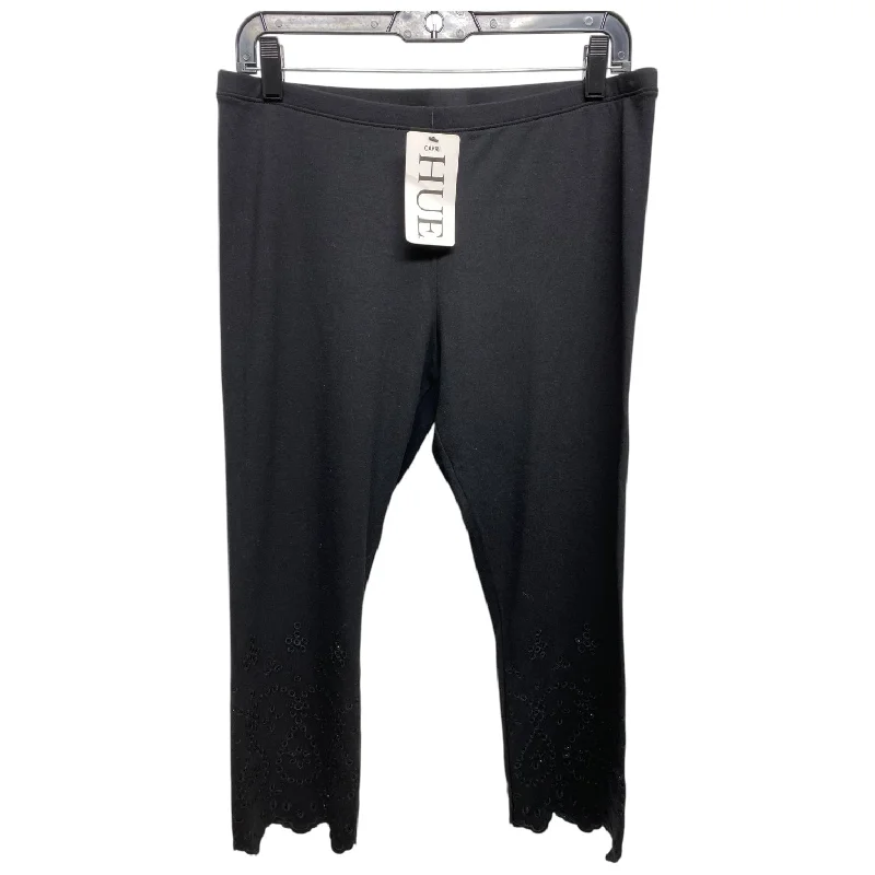 Pants Leggings By Hue In Black, Size: L