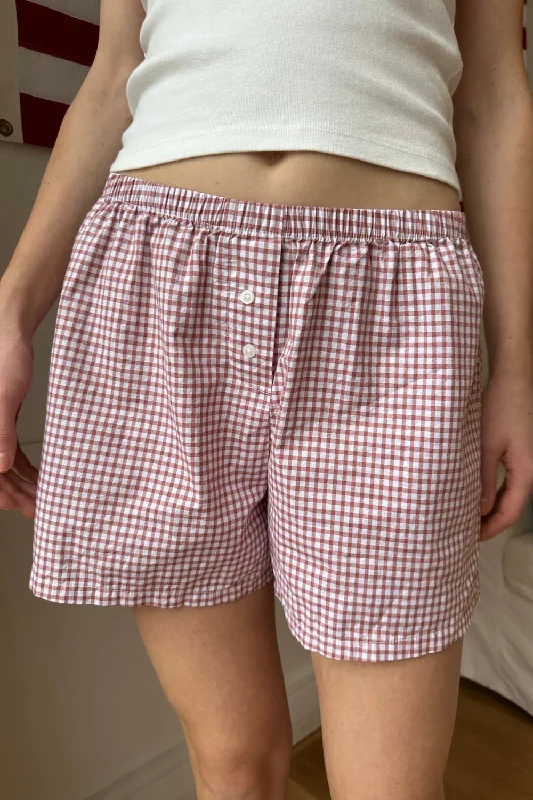 Keira Long Gingham Boxer Shorts