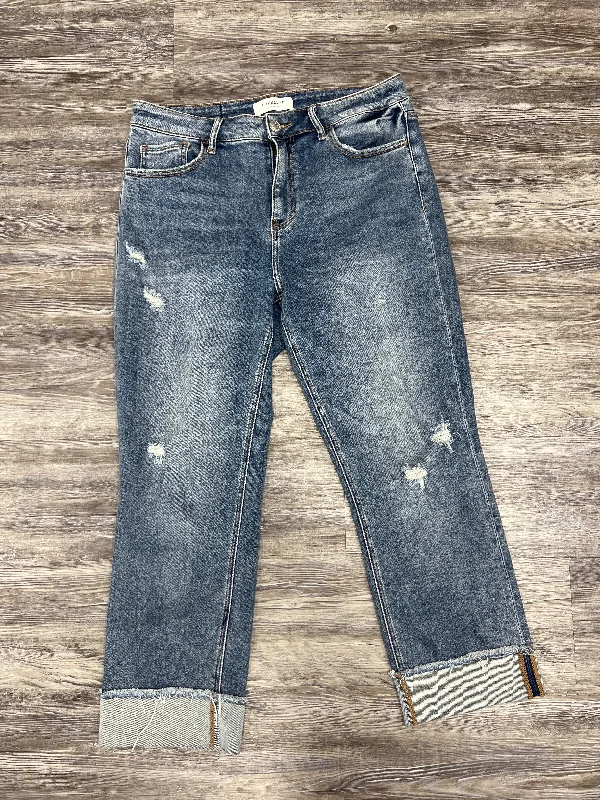 Blue Denim Jeans Cropped Vervet, Size 14