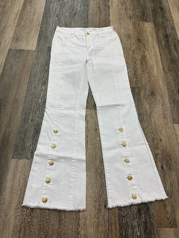 White Denim Jeans Boot Cut Soft Surroundings, Size 4