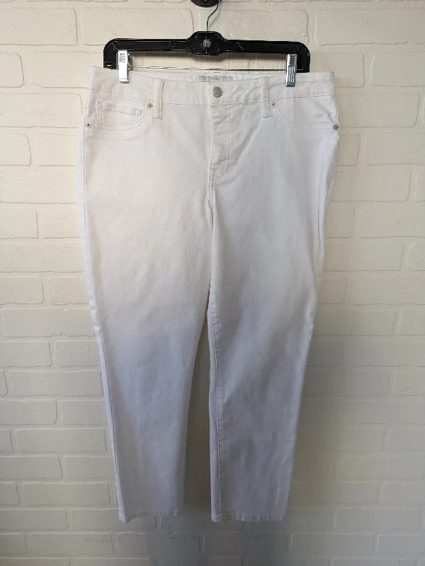 White Denim Jeans Cropped Lucky Brand, Size 12