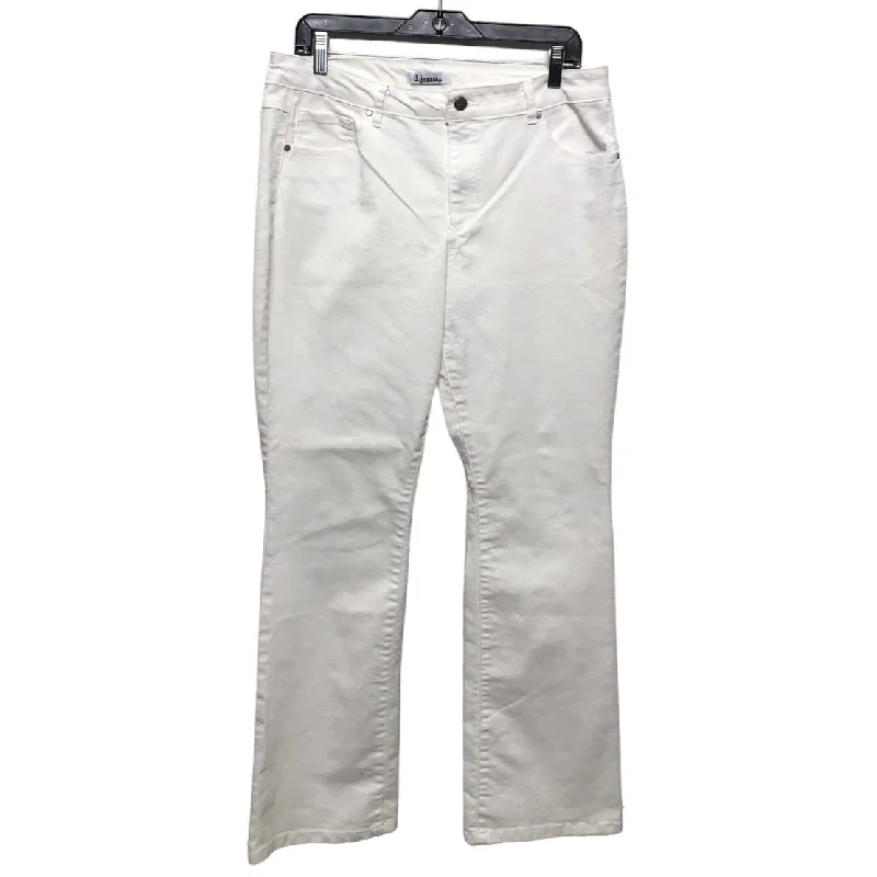 White Jeans Flared D Jeans, Size 14