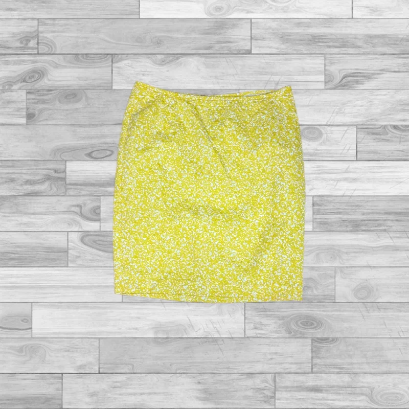 Skirt Midi By Tahari By Arthur Levine In Yellow, Size: Xl