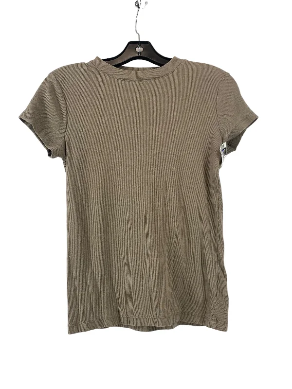 Top Short Sleeve By A New Day In Brown, Size: S