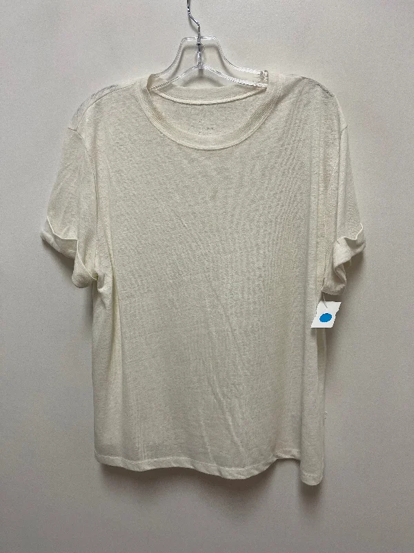 Top Short Sleeve By A New Day In Cream, Size: Xl