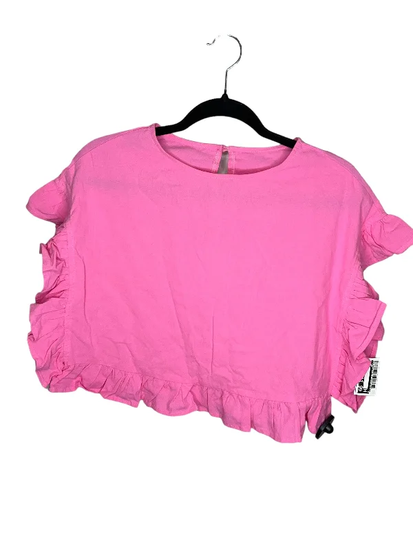 Top Short Sleeve By Cmc In Pink, Size: S