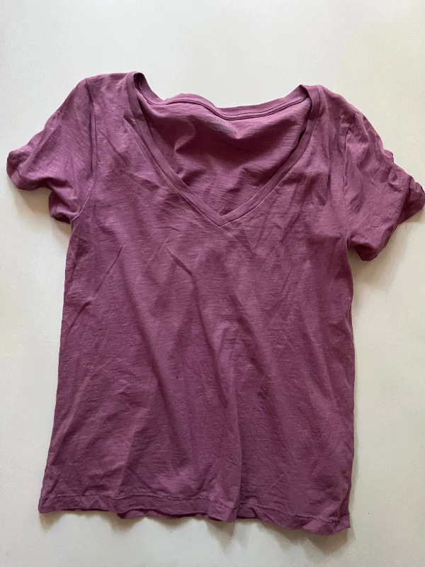 Top Short Sleeve By J Crew O In Purple, Size: S