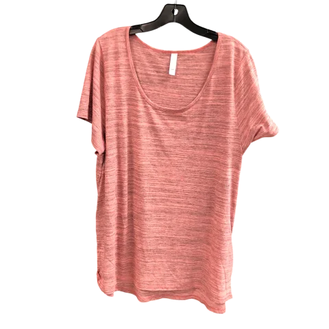 Top Short Sleeve By Lularoe In Pink, Size: 3x