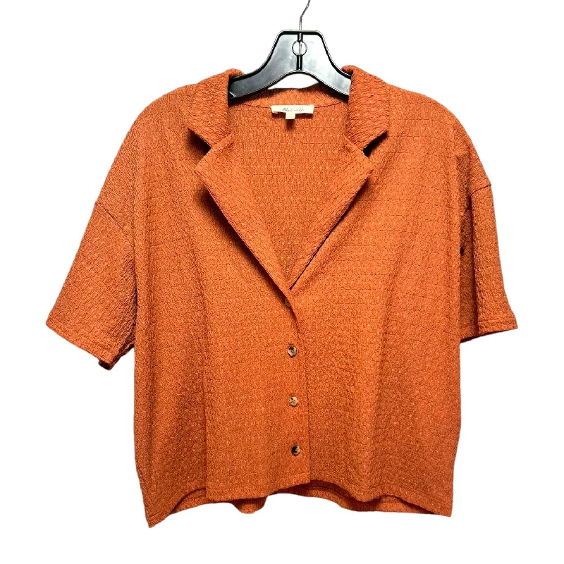 Top Short Sleeve By Madewell In Orange, Size: M