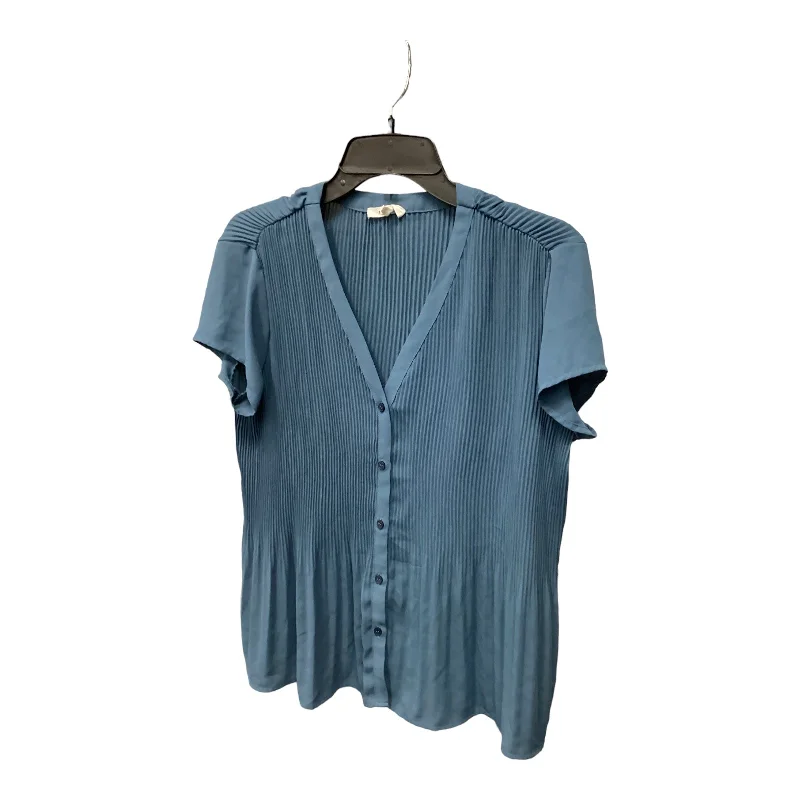 Top Short Sleeve By Pleione In Blue, Size: S