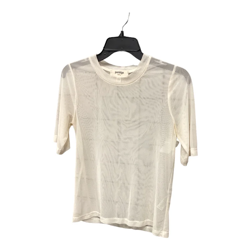 Top Short Sleeve By Porridge In Beige, Size: S