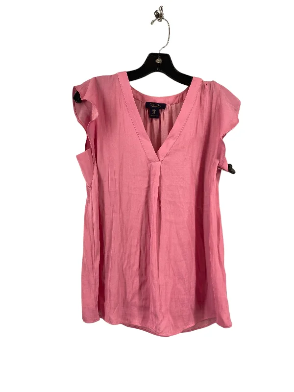 Top Short Sleeve By Rachel Zoe In Pink, Size: M