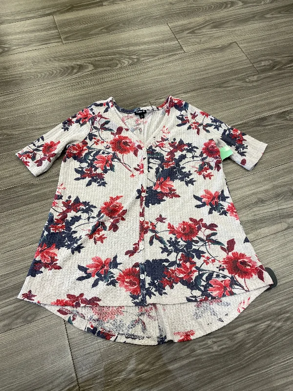 Top Short Sleeve By Torrid In Floral Print, Size: M