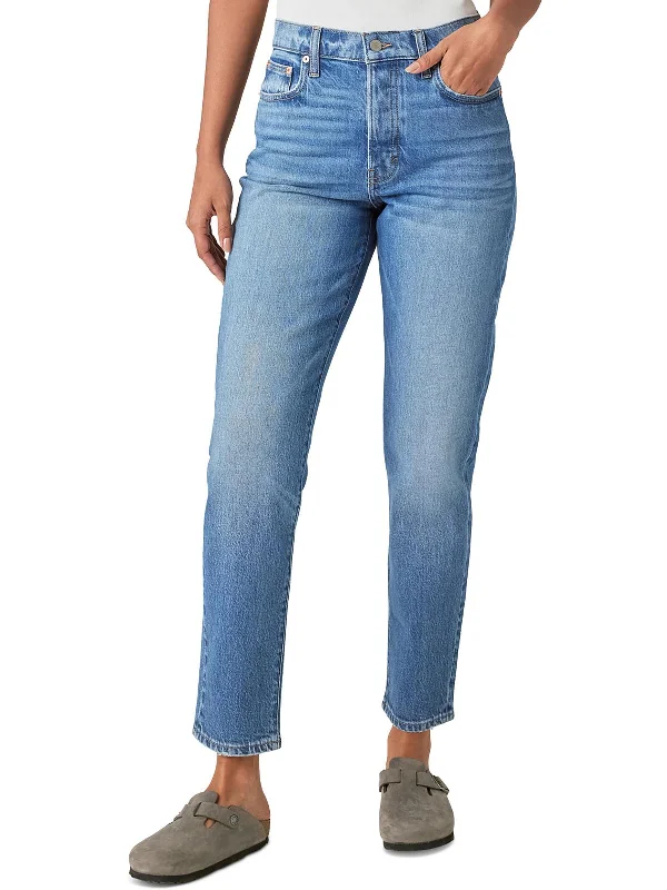 Drew Womens High-Rise Tapered Mom Jeans