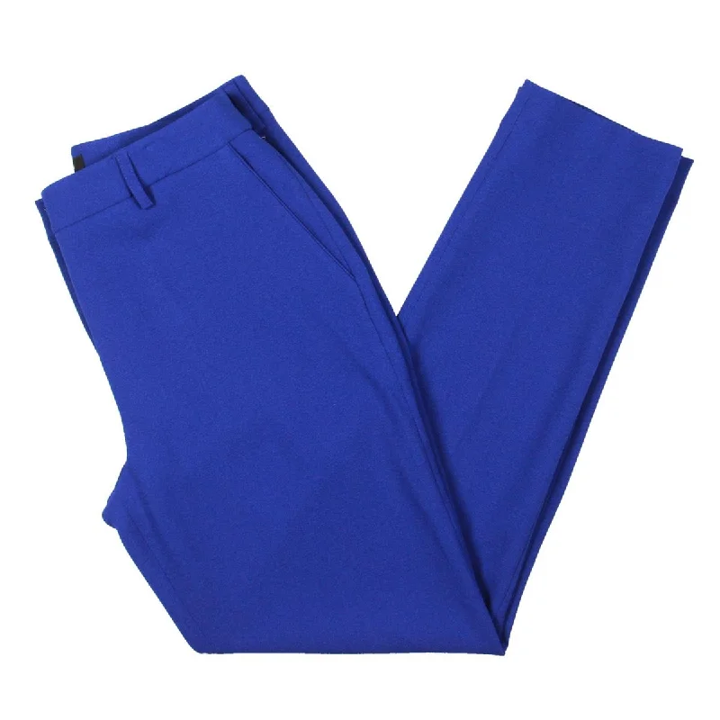 Womens Crepe Flat Front Trouser Pants