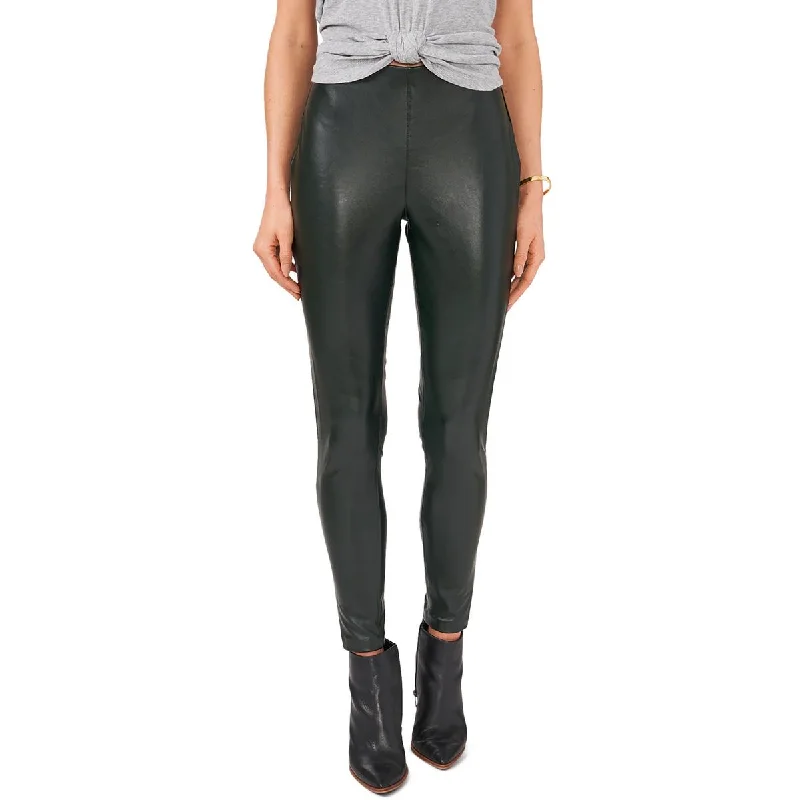 Womens Pleather Stretch Pants