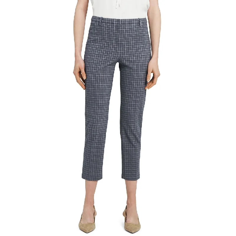 Womens Slim Grid Print Dress Pants