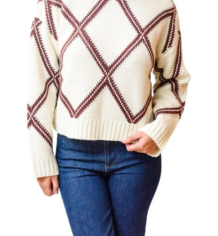 Diamond Sweater In Ivory