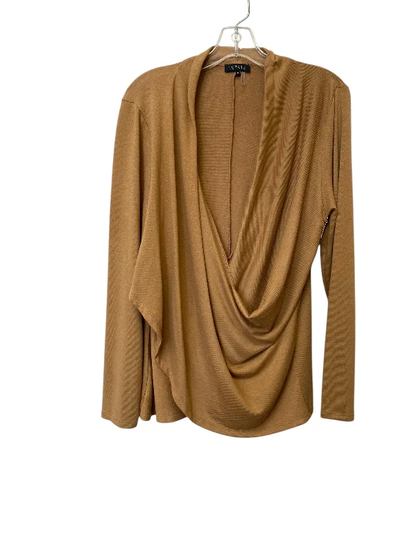 Top Long Sleeve By 1.state In Brown, Size: Xl