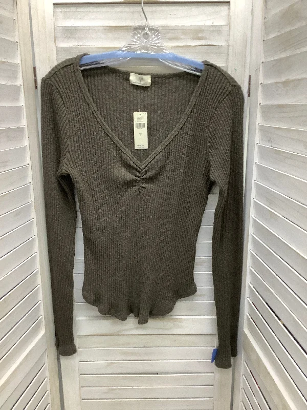 Top Long Sleeve By Anthropologie In Green, Size: S