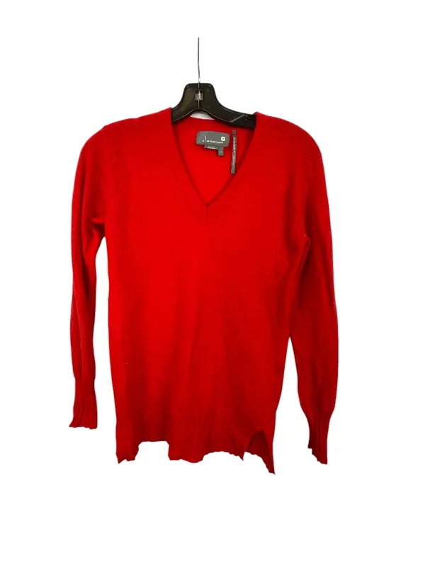 Top Long Sleeve By Anthropologie In Red, Size: Xxs