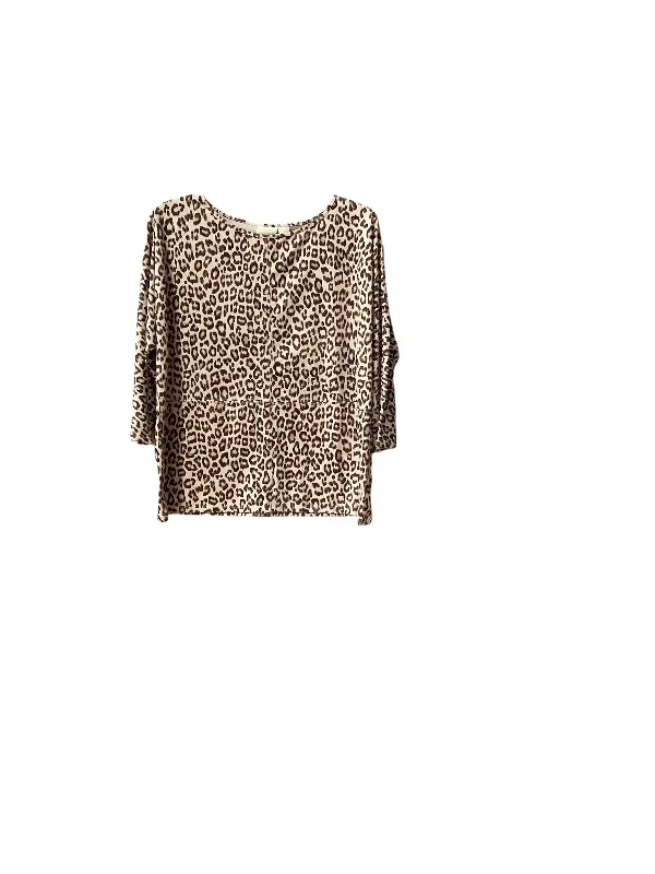 Top Long Sleeve By Chicos In Animal Print, Size: M