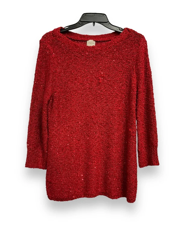 Top Long Sleeve By Chicos In Red, Size: M