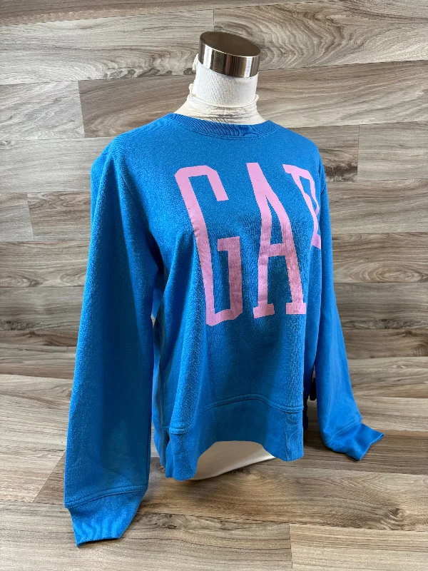 Top Long Sleeve By Gap In Blue & Pink, Size: L