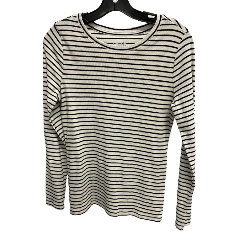 Top Long Sleeve By Time And Tru In Striped Pattern, Size: S