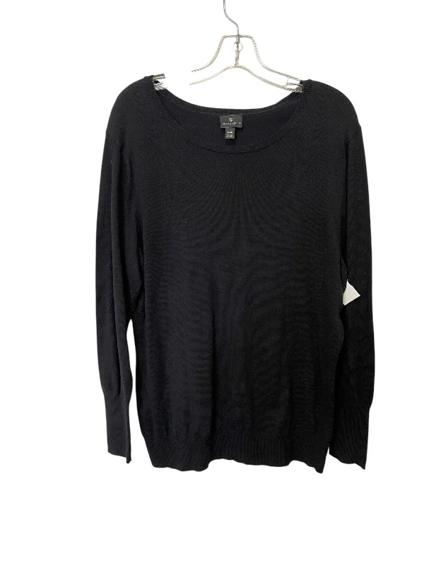 Top Long Sleeve By Worthington In Black, Size: Xxl