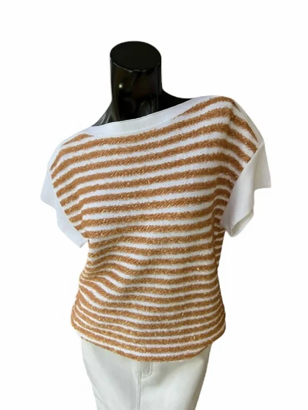 Women's Pullover Sweater In Caramel