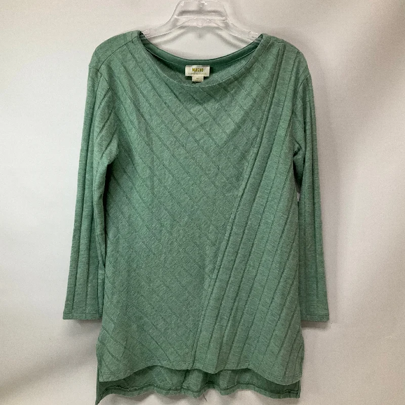 Top 3/4 Sleeve By Anthropologie In Green, Size: S