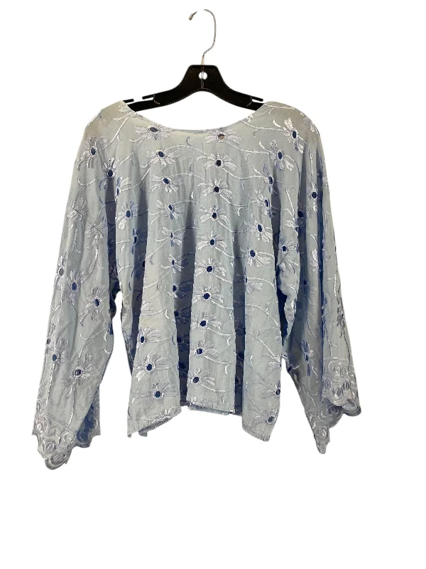 Top 3/4 Sleeve By Clothes Mentor In Blue, Size: Xl