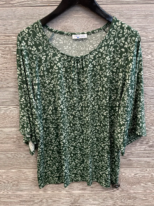 Top 3/4 Sleeve By Clothes Mentor In Green, Size: Xs