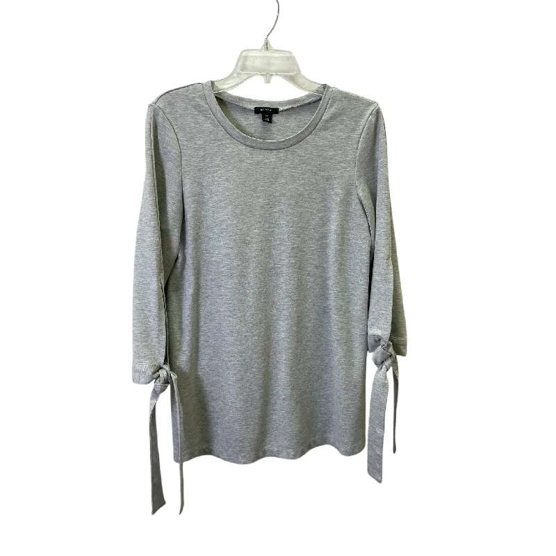 Top 3/4 Sleeve By Halogen In Grey, Size:M