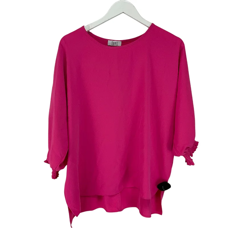 Top 3/4 Sleeve By Spin In Pink, Size: M