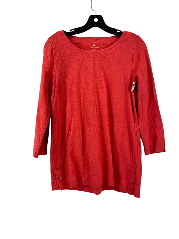 Top 3/4 Sleeve By Talbots In Pink, Size: S