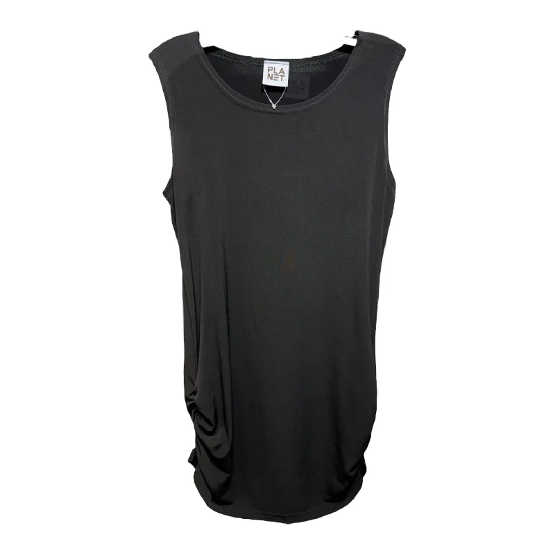 Ruched Top Sleeveless By PLANET In Black, Size: 2