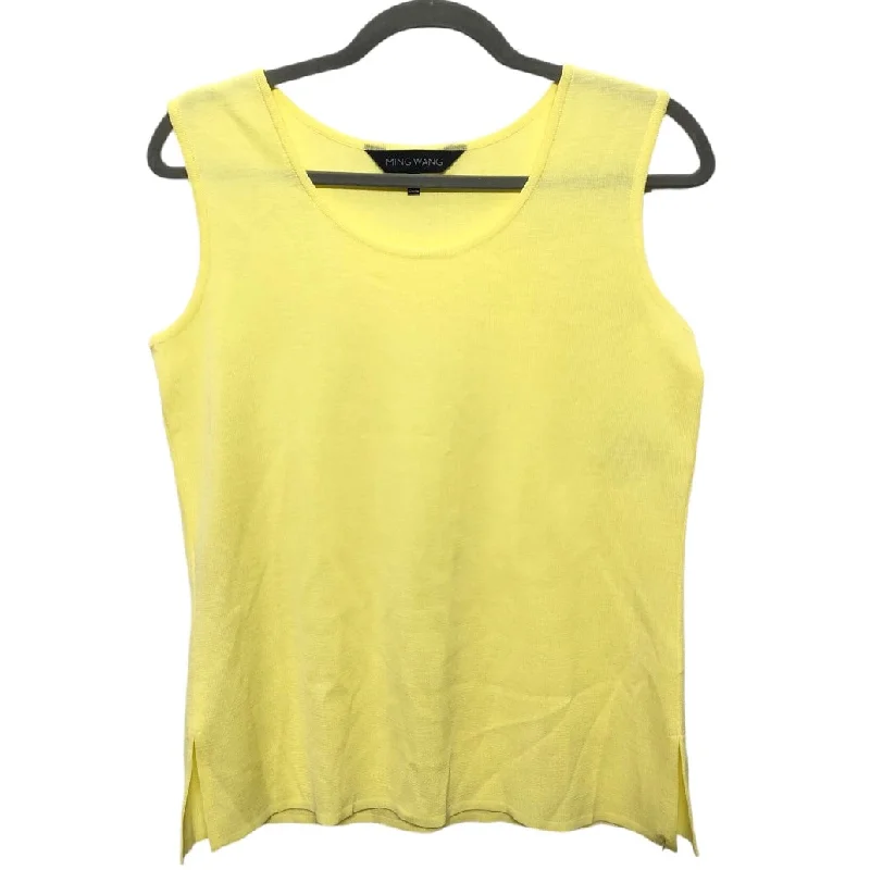 Top Sleeveless Basic By Ming Wang In Yellow, Size: S