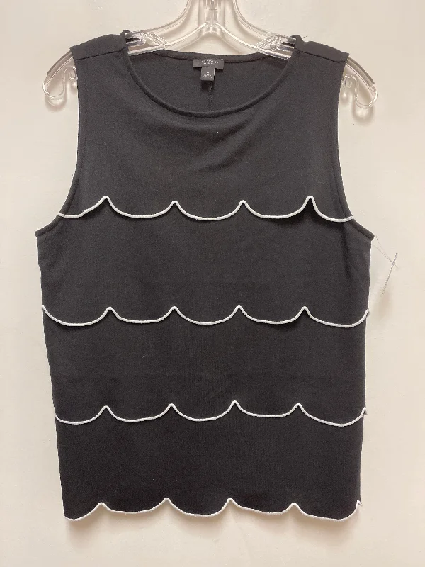 Top Sleeveless By Ann Taylor In Black & White, Size: M