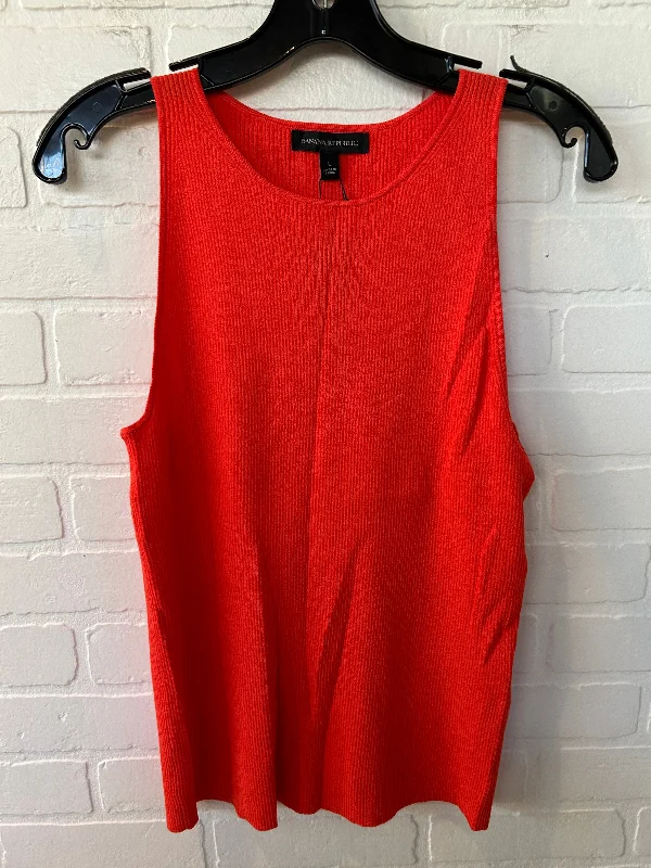 Top Sleeveless By Banana Republic In Orange, Size: L