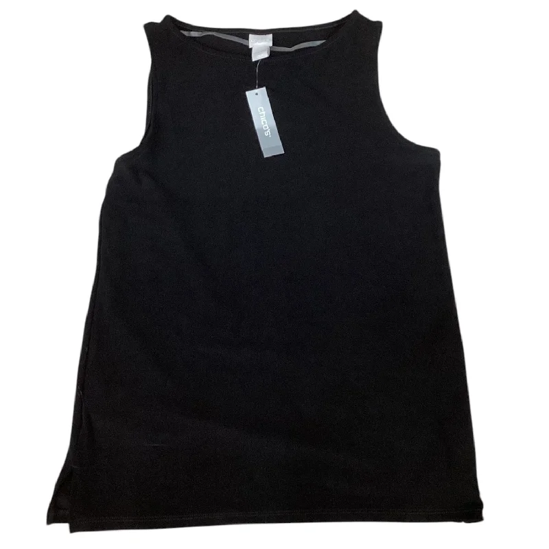 Top Sleeveless By Chicos In Black, Size: M