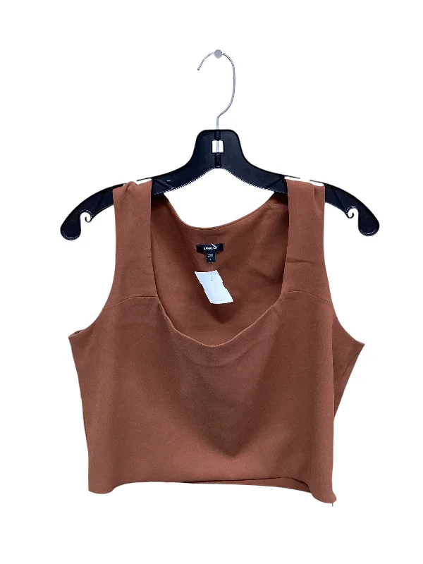 Top Sleeveless By Express In Brown, Size: L