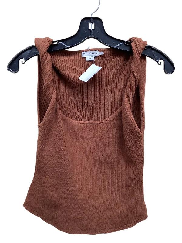 Top Sleeveless By Good American In Brown, Size: M